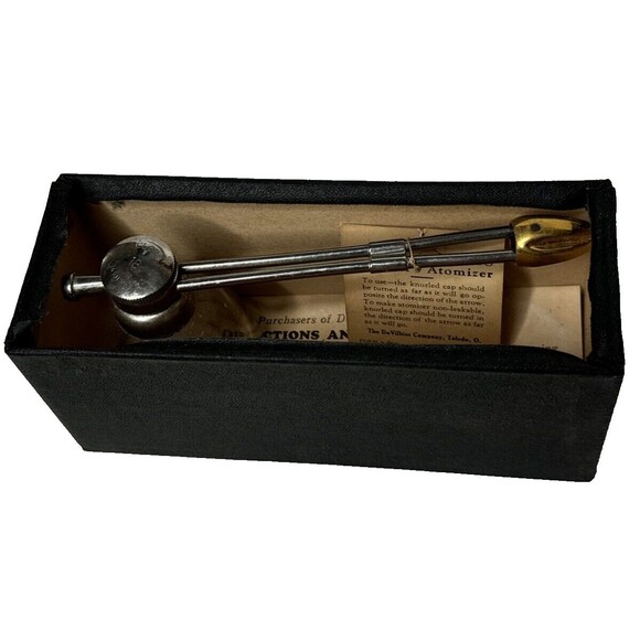 DeVilbiss  No 18 Traveler's Atomizer Glass Spray Bottle In Original Box NO Bulb - Picture 9 of 15